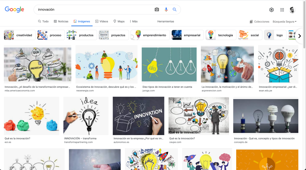 Innovación en Google Images