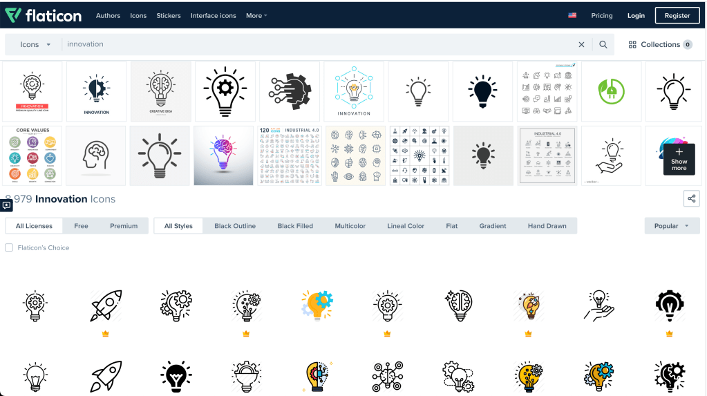 Innovación en Flaticon